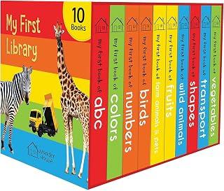 My First Library: Boxset of 10 Board Books for Kids (Pack-1)