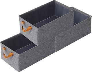 3PCS Large Fabric Storage Baskets for Shelves,18.5*11in Closet Storage Bins for Sturdy Foldable Storage Boxes for Organizing Clothing, Sheets, Toys, BooksShelves,Fabric Basket,Linen Closet Organizers - Amazon Egypt Deals