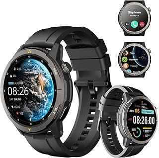 Exclusive Deal on AGM Military Smartwatch for Men &amp; Women, 46mm Rugged Design, 5ATM Waterproof, GPS, Compass, Altimeter, 1.43" AMOLED, Bluetooth Calls, 100+ Sports Modes, Heart Rate &amp; Sleep Tracker - Amazon KSA Deals
