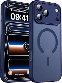 Grabist Magnetic Case for iPhone 17 Pro Max, Compatible with MagSafe, 14FT Military Grade Drop Shockproof Protection case cover with camera protection Translucent Matte Back Cover (deep Blue) - Amazon Egypt Deals