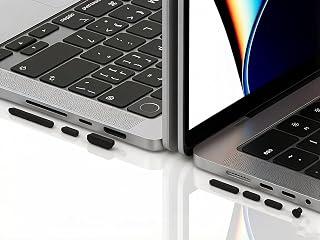 Dust plugs 7 Sets Pcs Silicone Dirt Plug Cups Set for MacBook Neo 13/MacBook Pro 14/MacBook Pro 16 M5 M4 M3 M2 M1 Pro/Max 2026-2021, for HDMI, Thunderbolt, SD, Charger Port &Headphone Accessory Black