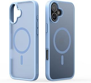 عرض حصري على Phone Case Cover Premium Case Magnetic Wireless Charging Matte Back Cover Cover Compatible with IPhone 17 (Light Blue) - عروض أمازون مصر