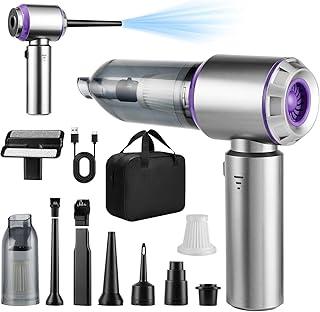 عرض حصري على High Power Portable Wireless Cordless Mini Vacuum Cleaner for Car Home, 4-in-1 Compressed Duster Air Blower &amp; Pump Hand Held Vacuum (Grey-purple) - عروض أمازون السعودية