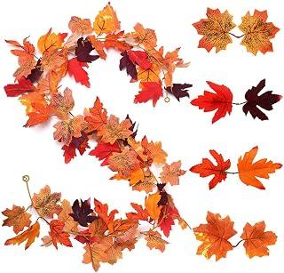 عرض حصري على AUTOYSUR Fall Maple Leaf Garland, 5.8Ft/Piece Artificial Autumn Maple Leaves Garland Vines, Fall Decorations for Home, Fireplace (1Pcs) - عروض أمازون السعودية