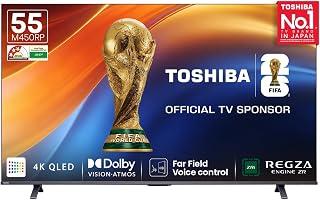 عرض حصري على Toshiba 55-Inch M450RP QLED Ultra HD Smart VIDAA TV, Quantum Dot Color Technology, Voice Control, Dolby Vision Atmos, AI-Powered Image Upscaling - عروض أمازون مصر