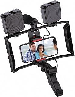 Exclusive Deal on Phone Stabilizer for Video Shooting, Tripod for iPhone and Android, Mini LED Ring Light with Microphone and Phone Clip for Live Streaming, Video Calling, Vlogging, YouTube, Instagram (PK-778) - Amazon Egypt Deals