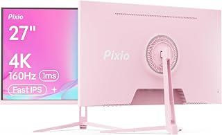 Pixio PX27U Wave Pink 27 inch 160Hz Refresh Rate 4K 3840x2160p Resolution Fast IPS Panel 1ms GTG Response Time Tilt Adjustable Gaming Monitor with Adaptive Sync