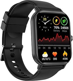 عرض حصري على Aolon Smart Watch for Men Women, 1.83" HD Display, Long Battery Life Fitness Tracker, IP67 Waterproof, Lightweight Smartwatch with Alarm, Calculator &amp; Flashlight (Black) - عروض أمازون السعودية