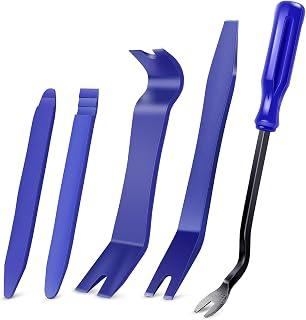 عرض حصري على 5 Pcs Blue Car Pry Tool Set, Auto Trim Removal Tools, Fastener Clip Remover Kit for Car Door Panel Dashboard Stereo Interior Disassembly - عروض أمازون السعودية