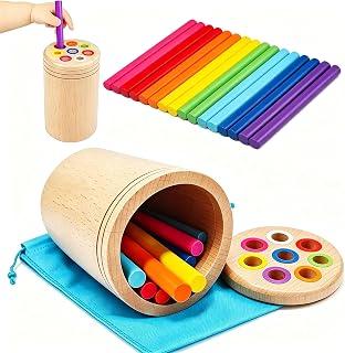 Montessori Toys for 36+ Months, Color Sorting Preschool Learning Activities, Fine Motor Skills Sensory Toys for Toddlers, Educational Gifts for Under 36 Months Old Boys &amp; Girls
