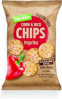 Benlian Rice & Corn Chips Paprika, 50 Gm