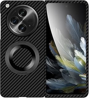 Exclusive Deal on Phone Style Compatible with OnePlus Open Case with Kickstand Cover Case Carbon Fiber Case Compatible with OnePlus Open Shockproof Lightweight Protective Case Phone Screen Protector(Siyah) - Amazon KSA Deals