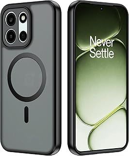 Exclusive Deal on Translucent Matte Retro Case for OnePlus Nord 6, Anti-Yellow Shockproof Protective Phone Cover, Hard PC Back &amp; Soft TPU Bumper Slim Case - Matte Black - Amazon KSA Deals