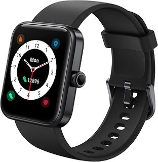 عرض حصري على UMIDIGI UFit Pro Smartwatch Women Fitness Tracker Watch for Men Women, SpO2, Built-in Alexa, 5ATM Waterproof Fitness Watch for Android/iOS, Whatsapp Message Notifications (Black, 40mm) - عروض أمازون السعودية