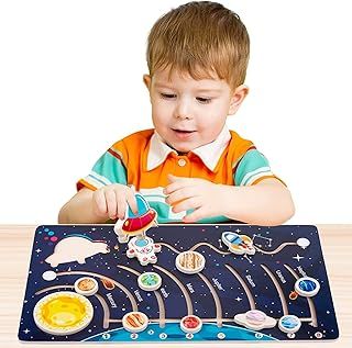 عرض حصري على Soofam Wooden Solar System Puzzles for Kids, Toddlers Planet Outer Space Toys Preschool Learning Activities Montessori Educational Toys Space Busy Board Gifts for Boys Girls (12PCS) - عروض أمازون السعودية