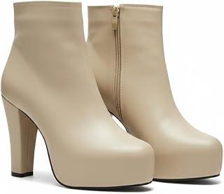 Boot High Heels With A Zipper R-24