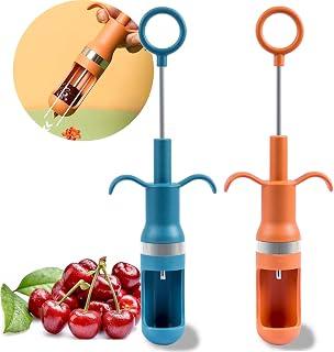 Cherry Pitter Tool 2 Pcs Cherry Corer Pitter Remover One Hand Operation Cherry Corer Kitchen Tools for Cherries Jam Quick Removal Fruit Stones