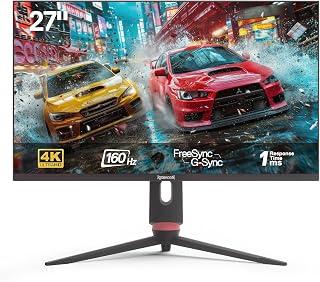 Redragon 27" 4K Flat Gaming Monitor - Mini-LED, UHD 3840x2560, 160Hz, 1ms Response Time, FreeSync Premium &amp; G-Sync Compatibility, 105% NTSC, Tilt Adjustable, HDMI/DP/Type-C Compatible, VESA Wall Mount
