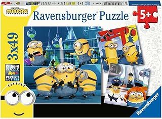 عرض حصري على Ravensburger 5082 Minions 2 The Rise of Gru 3 x 49 Piece Jigsaw Puzzles for Kids Age 5 Years and up - عروض أمازون السعودية