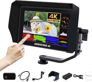 Andycine A6 Plus V2 Touch Camera Monitor Carry Bag+Battery Charger+Battery+Tilt Arm 5.5 Inch 1080P IPS Screen HDMI 4K in&amp;Output Video with 3D LUT Waveform