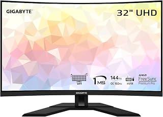 GIGABYTE M32UC 32" 144Hz (160Hz OC) 4K UHD Curved Gaming Monitor, SS VA, 3840x2160 Display, 1ms Response Time (MPRT), 1x DisplayPort 1.4, 2x HDMI 2.1, 1x USB Type-C, 4x USB 3.2