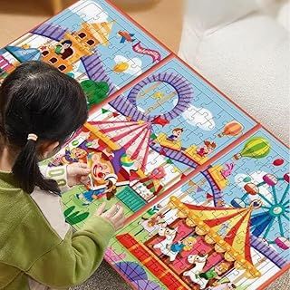 عرض حصري على Jigsaw Puzzle for Kids 5-12 Years, Magnetic Puzzles Amusement Park 3 Levels of Difficulty, Puzzle Books Wooden, Educational Toys for Travel Activities, Strong Megnet - عروض أمازون السعودية