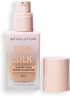 عرض حصري على Makeup Revolution, Skin Silk Serum Foundation, Light to Medium Coverage, Contains Hyaluronic Acid, F7, 23ml - عروض أمازون السعودية