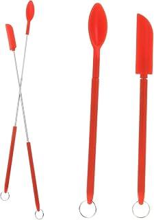 Garneric 1set Mini Silicone Spatula for Makeup and Kitchen Use Handle Scraper for Jars and Beauty Products Easy to Clean Silicone Tool