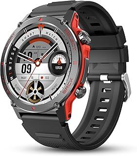 Exclusive Deal on Popglory Smart Watch for Women Men Answer/Make Calls, 1.43" AMOLED Fitness Tracker Watch with 110+ Sport Modes, Heart Rate/SpO2/Blood Pressure/Sleep Monitor, Round Smartwatch for iOS Android - Amazon KSA Deals