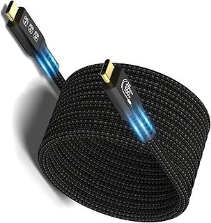 عرض حصري على USB C Cable 3.2 Gen 2X2 20Gbps, Type C 4K@60Hz UHD Video 5A/240W PD3.1 Fast Charge with E-Marker Compatible with Thunderbolt 3/4 MacBook Pro Samsung Galaxy Pixel Dell Monitor etc (USB C 20G 100W 6M) - عروض أمازون السعودية