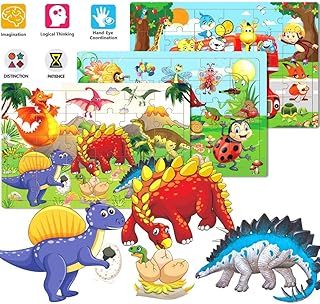 عرض حصري على Wooden Jigsaw Puzzles for Kids ages 3-5 Year Old 30 Piece Colorful Wooden Puzzles for Toddler Children Learning Educational Puzzles Toys for Boys and Girls Set for Kids 3 4 5 6 Year Old (6 Puzzles) - عروض أمازون السعودية