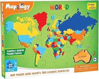 عرض حصري على Imagimake Mapology World Map Puzzle | Educational Toys for Kids 5-7 | Puzzles for Kids Ages 4-8 | Map of The World | 6 Year Old Boy Gifts &amp; Girl Gifts - عروض أمازون السعودية