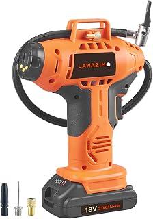عرض حصري على Lawazim Inflator Tool Lithium-Cordless 18V|Portable Handheld Air Compressor 2X Faster Inflation,Battery Electric Car Tyre Inflator, Electric Bike Pump Car Tyre Pump - عروض أمازون السعودية