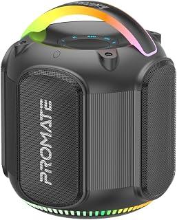 عرض حصري على Promate Powerful 80W Outdoor Speaker with TWS Connectivity, RGB Lighting Effects, IPX5 Water Resistance, 3600mAh Battery, 6-Hour Playtime, and Built-In Top Handle - عروض أمازون السعودية