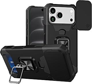 for iPhone 18 Pro Case, Areaphmet for iPhone Case with [Card Holder] and Camera Cover with Built-in 360° Rotate Ring Stand Magnetic Magnet Phone Cover Case for iPhone 18 Pro 6.3" - Amazon Egypt Deals