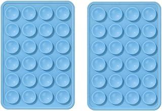 fashion mania 2 Pcs Silicone Phone Sticky Grip, Suction Phone Case Mount for iPhone and Android, Hands-Free Sticky Cell Phone Grip (sky blue)