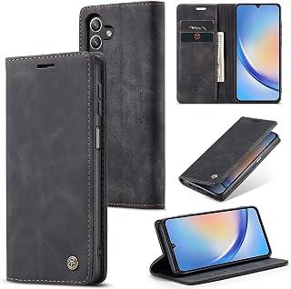 عرض حصري على Phone Case Compatible with Samsung Galaxy A24 Case, Premium PU Leather Flip Case Magnetic Card Slot and Functional Holder Compatible with Samsung Galaxy A24 (Black) - عروض أمازون مصر