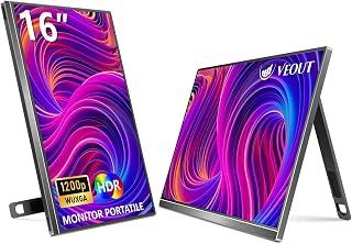 عرض حصري على Veout 16" Portable Monitor, 1920 * 1200P IPS Laptop Monitor with USB-C, Freesync HDMI Gaming Monitor Featuring a Kickstand, Available in Four Colors, 0.3" Ultra-Slim for Travel and Office Use - عروض أمازون مصر