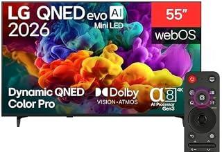 عرض حصري على LG 55 Inch QNED evo AI QNED85 Mini LED 4K Smart TV, Dynamic QNED Color Pro, Alpha 8 AI Processor 4K Gen3, AI Picture Pro, AI HDR Remastering, Up to 144Hz Gaming, webOS, AI Magic Remote – 55QNED85B6T - عروض أمازون مصر