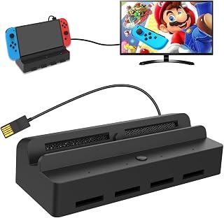 عرض حصري على Tendak Switch Docking Station with Game Switcher for Nintendo Switch/Switch OLED, Switch Dock with Game Card Reader, Switch TV Dock Charging Station with 4K HDMI, USB 3.0 Port, 12-in-1 Games Card Case - عروض أمازون السعودية