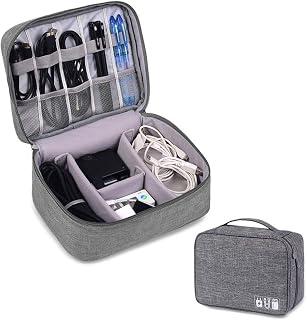 Exclusive Deal on Rubik Electronics Organizer Waterproof Carrying Bag - Travel Gadgets Universal Accessories Storage Case for Charger, Cables, Earphone, Ipad Mini, Phone, SD Card, Power Bank - Grey - Amazon Egypt Deals