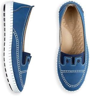 Florence 9614 Women's Casual Hand Made Flat Leather Shoes - Amazon Egypt Deals