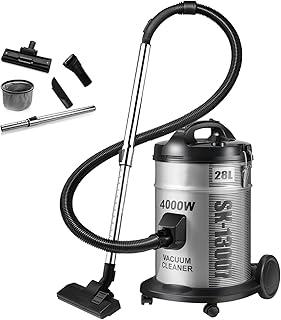 عرض حصري على 4000W Drum Vacuum Cleaner, 28L Tank Dust Capacity, Removable &amp; Washable Filter, Dusting Brush &amp; Crevice Nozzle With Multi Angle Head, Vacuum Cleaner for Home,Office,Garage,Car,Workshop,Pet Hair - عروض أمازون السعودية
