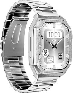 Exclusive Deal on Maxcom FW65 Iron S - Men's Jewellery Smartwatch - BijouWatch® - 1.95" Amoled Screen - 2.5D Glass - Call Function - IP68 - Sport Tracker - 2 Straps-Silver - Amazon KSA Deals