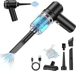 عرض حصري على TRASSLE Mini Handheld Vacuum Cleaner, Cordless With LED, Electric Air Duster 2 in 1 Rechargeable, Portable for Home, Office and Car Cleaning - عروض أمازون السعودية