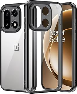 Exclusive Deal on Compatible with OnePlus 15, Frosted Matte Translucent Case Anti-Yellowing Airbag PC+TPU Military-Grade Protection Cover for OnePlus15 (Black Transparent, For Oneplus 15) - Amazon KSA Deals