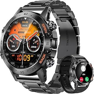 Exclusive Deal on Smart Watch for Men with 400mAh Long Lasting Battery, Sports Tracking, Answer/Make Call, Smartwatch for Android iOS - Amazon KSA Deals