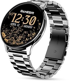Exclusive Deal on GameSir Active 2 Smart Watch AMOLED Display 1.3" Screen, 360 * 360 Resolution, IP68 Waterproof with Multiple Watch Faces Bluetooth Calling Metal Chain Round Dial Smartwatch for Men &amp; Women (Black) - Amazon KSA Deals