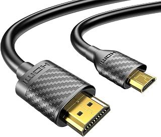 كابل مايكرو HDMI من نالاكال بطول 2.01 متر متوافق مع كاميرات كانون ونيكون وسوني وجو برو هيرو وراسبيري باي ولينوفو يوجا