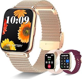 Exclusive Deal on Iaret Smart Watch (Answer/Make Calls), 1.85" Smart Watches for Women with 100 Sports Modes, Fitness Tracker Heart Rate Sleep Monitor Pedometer Calories, Waterproof Fitness Watch for Android iPhone - Amazon KSA Deals